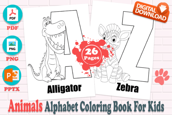 Download Animals Alphabet Coloring Book for Kids - Animals Collection