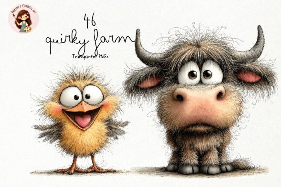 Download Whimsical Quirky Farm Animals PNG - Animals Collection