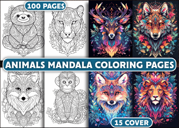 Download Animals Mandala Coloring Book Pages - Animals Collection