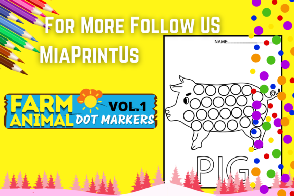 Download Farm Animals Dot Markers - Animals Collection
