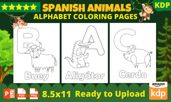 Download Spanish Animals Alphabet Coloring Pages (spanish) - Animals Collection