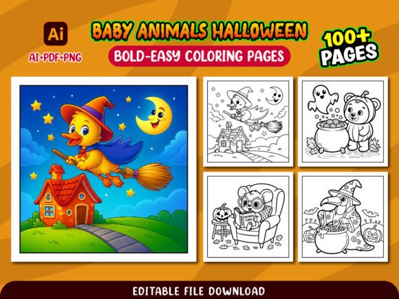 Download Baby Animals Halloween Coloring Pages - Animals Collection