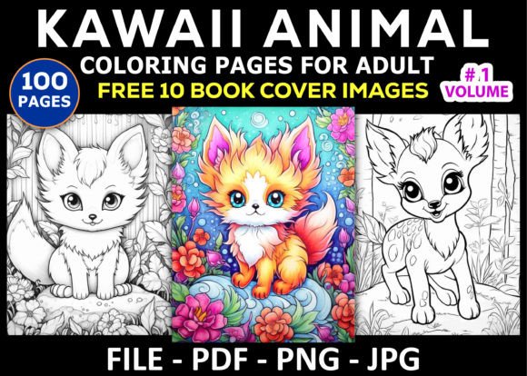Download Kawaii Animal Coloring Pages for Adults - Premium Resources