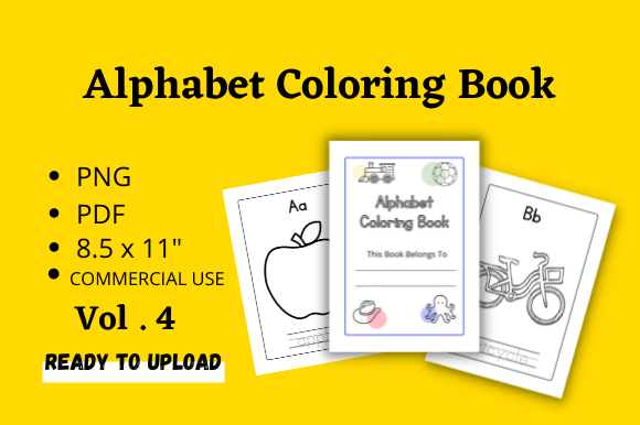 Download Alphabet Coloring Book for Kids V.4 - Premium Resources