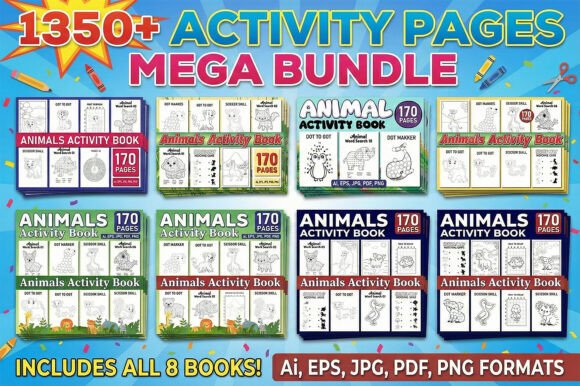 Download 1350+Animals Activity Pages Mega Bundle - Animals Collection