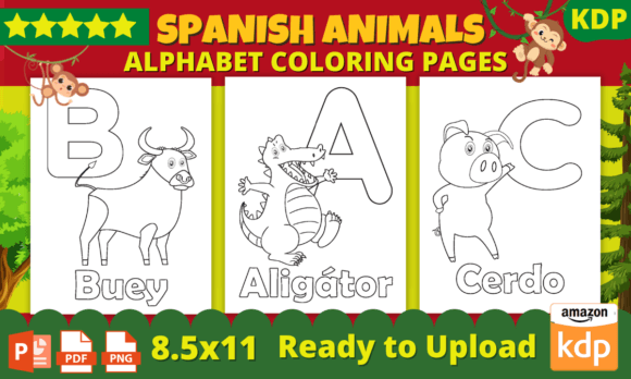 Download Spanish Animals Alphabet Coloring Pages - Animals Collection