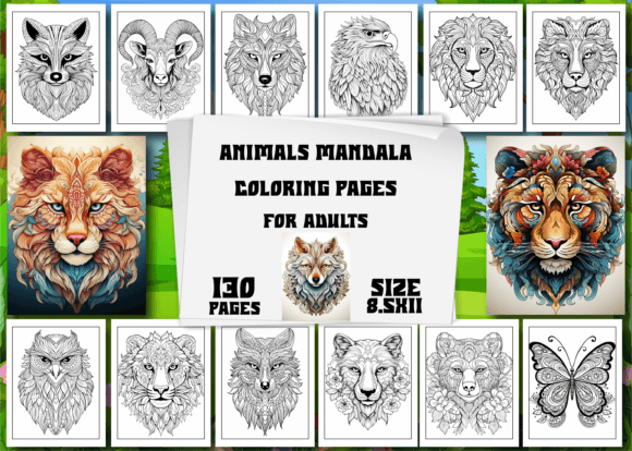 Download Animals Mandala Coloring Pages for Adult - Animals Collection