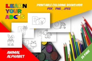Download 26 Cute Animals Alphabet Coloring Book - Animals Collection